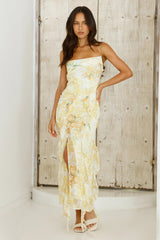 Poetic Charm Midi Dress Yellow