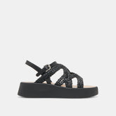 GATSBY SANDALS BLACK LEATHER - re:vita