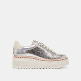 TWAIN SNEAKERS SILVER CRACKLED LEATHER