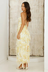 Poetic Charm Midi Dress Yellow