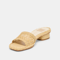 DIXI SANDALS LT NATURAL CROSS HATCH RAFFIA