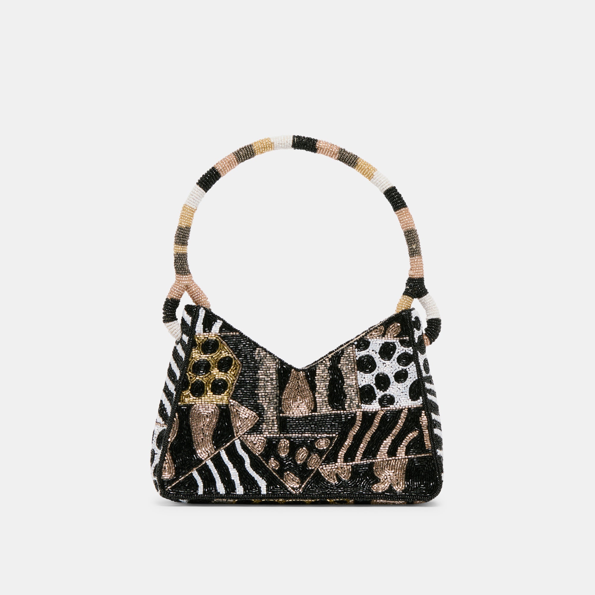AMELIA SHOULDER BAG DARK MULTI BEADED