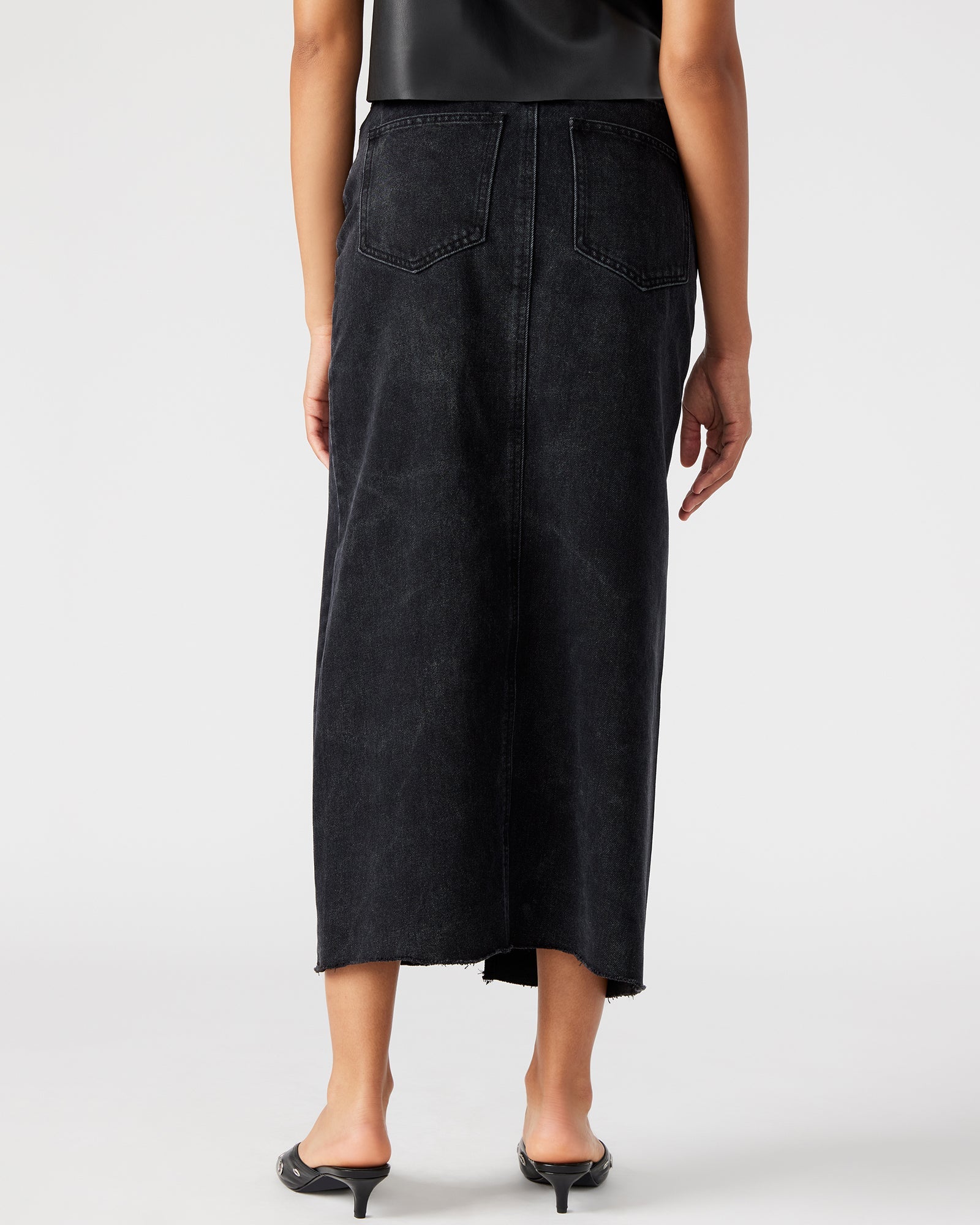 AVANI DENIM SKIRT BLACK